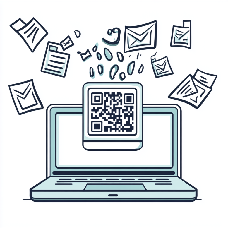 fm247_Clean_vector_illustration_of_a_QR_code_emerging_from_a_la_b633512e-269c-4c41-af6a-b00d51c3a47a